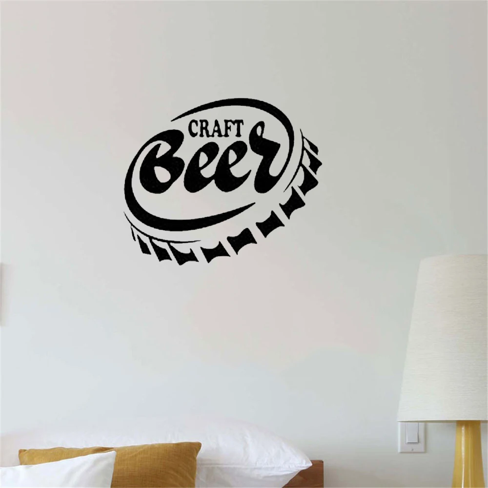 

Beer Cap Craft Beer Alcohol For Home Bar Pub Club Wall Stickers Vinyl Wall Decal Waterproof Revocable ov589
