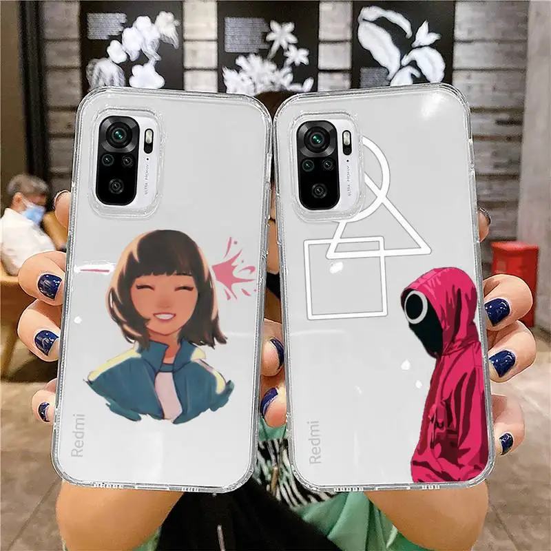 

Squid Game Jung Hoyeon Phone Case for xiaomi 11 redmi note 10 9 8 7 pro lite T A S 10T 9A 9S 8T pro 4G transparent coque funda
