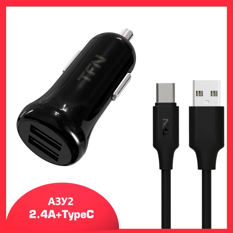 Автомобильное зарядное устройство TFN 2.4A+TypeC | Электроника
