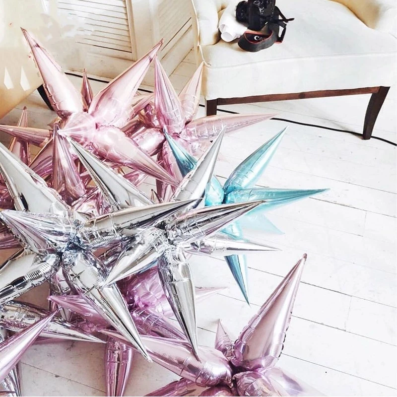 12pcslot explosion star balloons birthday party opening ceremony wedding decoration water drop cone diy inflatable ballon party free global shipping