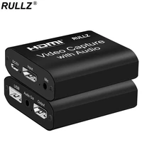 rullz 4k usb 2 0 hdmi video capture card audio loop out mic in game recording plate 1080p live streaming for ps4 xbox pc swich