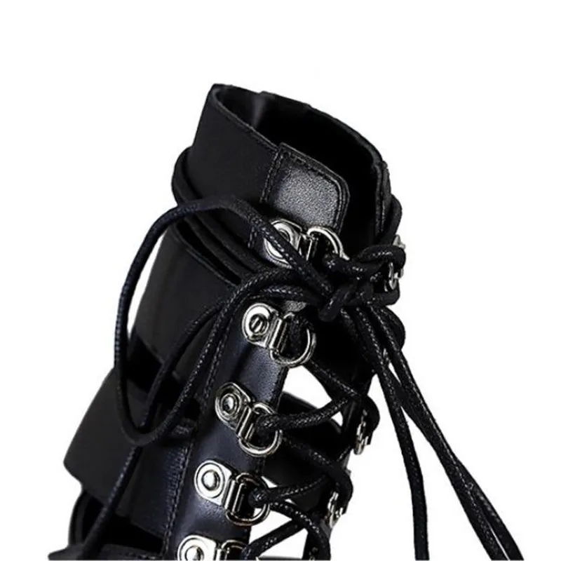 

2021 new women's sandals sexy nightclub women's shoes cross straps open toe hollow wedding shoes 10CM stilettos 3-11 12 MAIERNIS