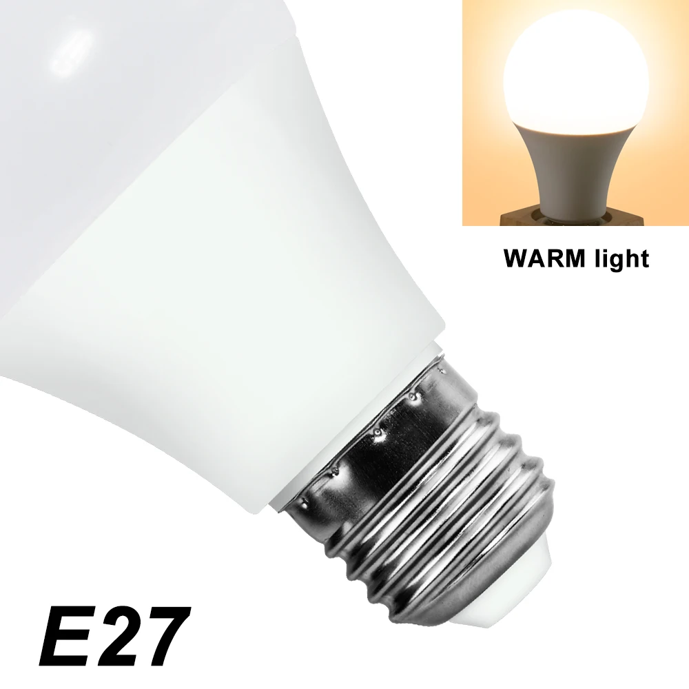 E14 Светодиодная лампа-Кукуруза E27, светодиодная лампа 220 В, Bombilla Led 3 Вт 6 Вт 9 Вт 12 Вт 15 Вт 18 Вт 20 Вт, лампада, светодиодная лампа 230 В, прожекторное освещение для гостиной - Испускаемый цвет: E27 Warm White