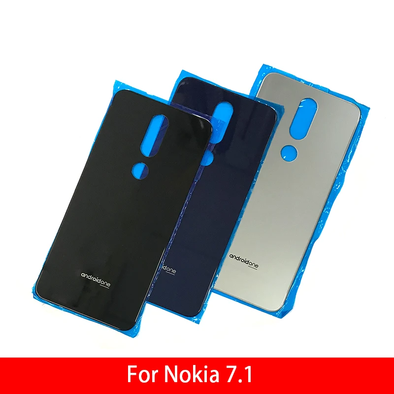 Новое заднее стекло задняя крышка для Nokia 7,1 корпус батарейного отсека задняя крышка батарейного отсека