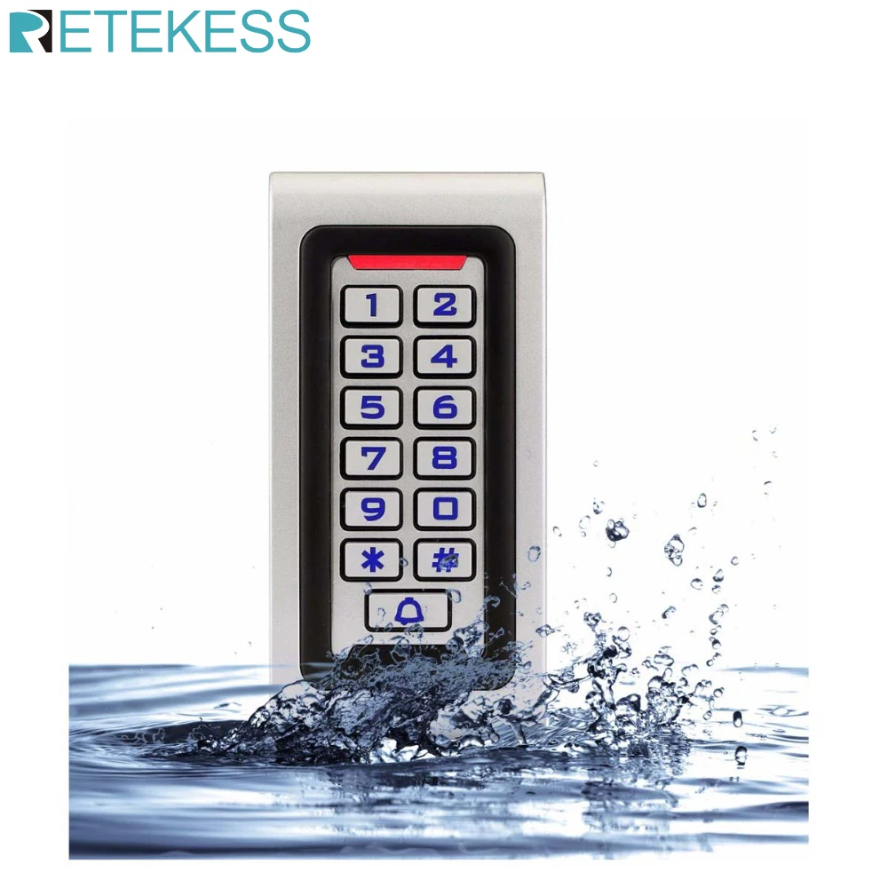 RFID Клавиатура контроля доступа водонепроницаемый IP68 металлический чехол 125 кГц ID однодверный Автономный контроль доступа Wiegand 26 Бит I/O F1215D