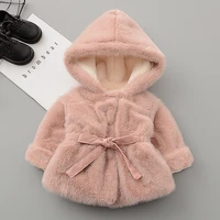 baby girls jacket kids fashion coats fur warm hooded autumn winter girls jacket infant girl clothing childrens outerwear