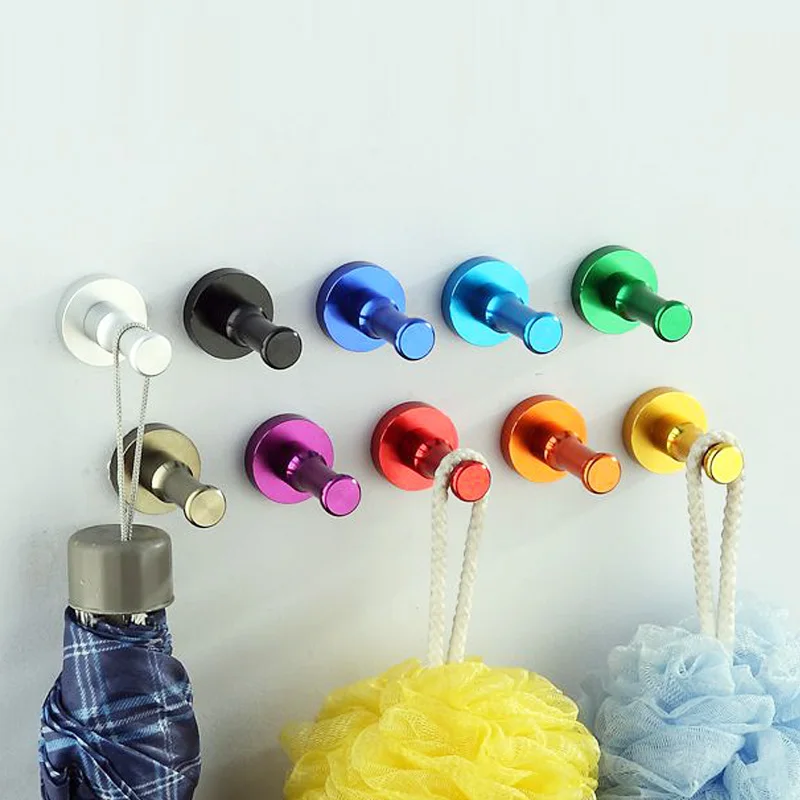 Storage Hook Tower Holder Wall-mount Single Aluminium Made Cloth Bathroom Kitchen Accessories Towel Robe | Обустройство дома