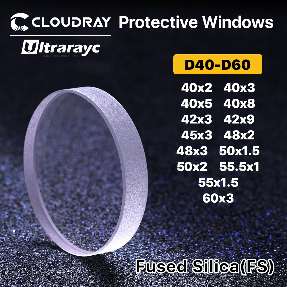 Ultrarayc волоконный лазер для защиты окон D40 D60mm кварцевого плавленого кремнезема