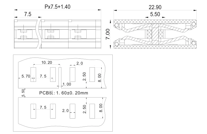 KF2EDGSS 7,5 2P~ 12P PCB плагин клеммный блок 7,5 мм 2PIN~ 12PIN ZEC 1,5 LPV C2 1898376 PHOENIX контакт DEGSON KEFA