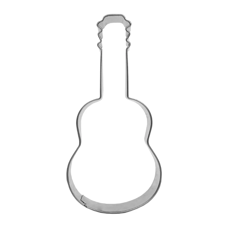 

Music Guitar Shape Cookie Print Mold Sweet Baking Stainless Steel Moulds Cutter