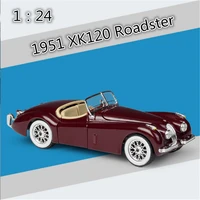 124 scale model diecast 1951 xk120 roadster convertible retro vintage car toy alloy vehicle collection display for child adult