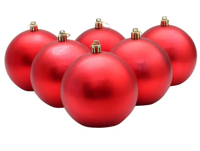 6 шт. Новый Рождественский шар однотонный декоративный Блестящий фотошар 10 см для