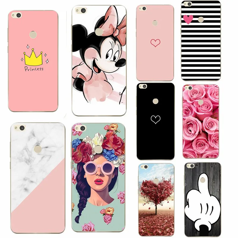 For On Huawei P9 Lite Mini Case Silicone Soft Cover 2017 P10 P20 Cute Cat Coque Bumper Phone |