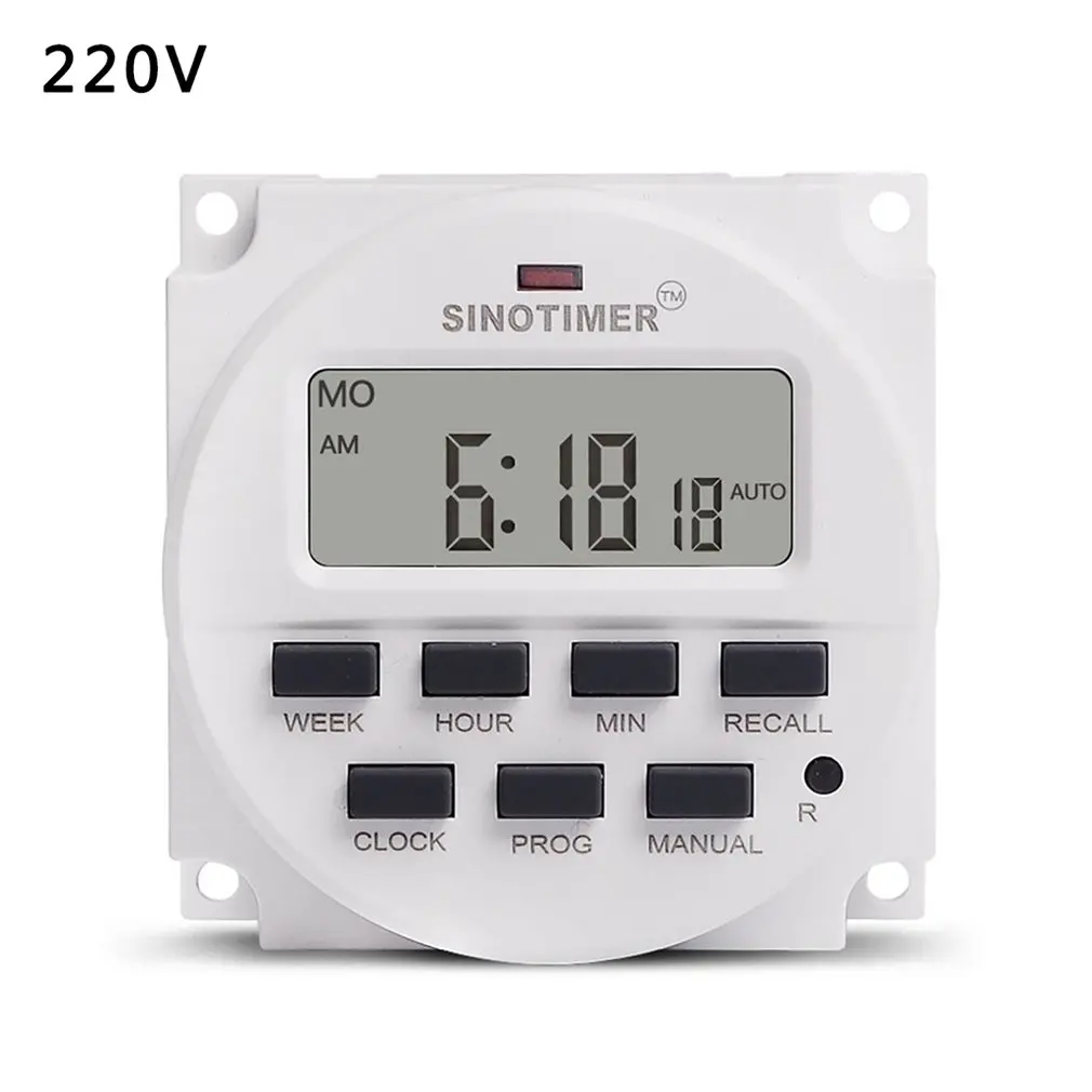 

TM618H DC 12V 24V AC 110V 120V 220V 230V Volt Voltage Output Digital 7 Days Weekly Programmable Timer Switch Time Relay Control