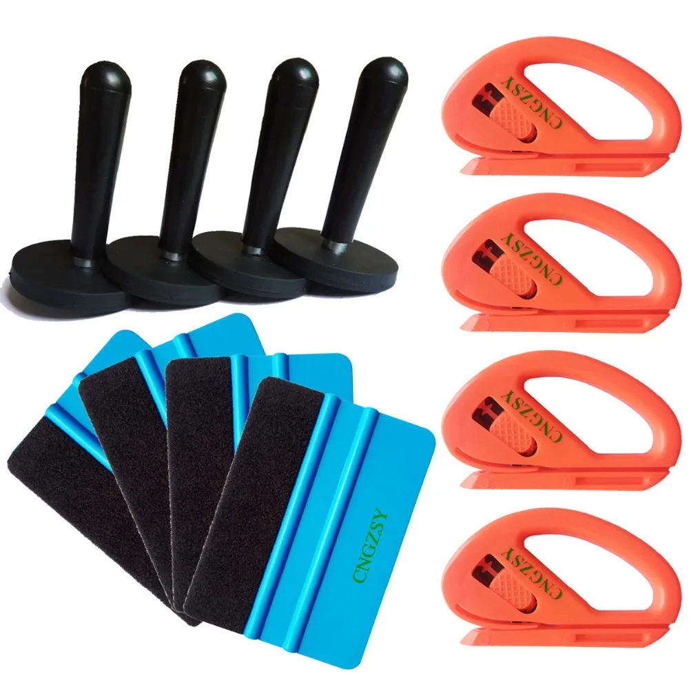 

CNGZSY 12 in 1 Window Tinting Tool Felt Squeegee Magnet Holder Vinyl Cutter Knife Car Styling Decals Film Wrap Accessories K54
