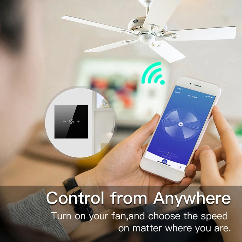 Переключатель потолочного вентилятора AVATTO Smart Wifi дистанционный таймер Tuya для