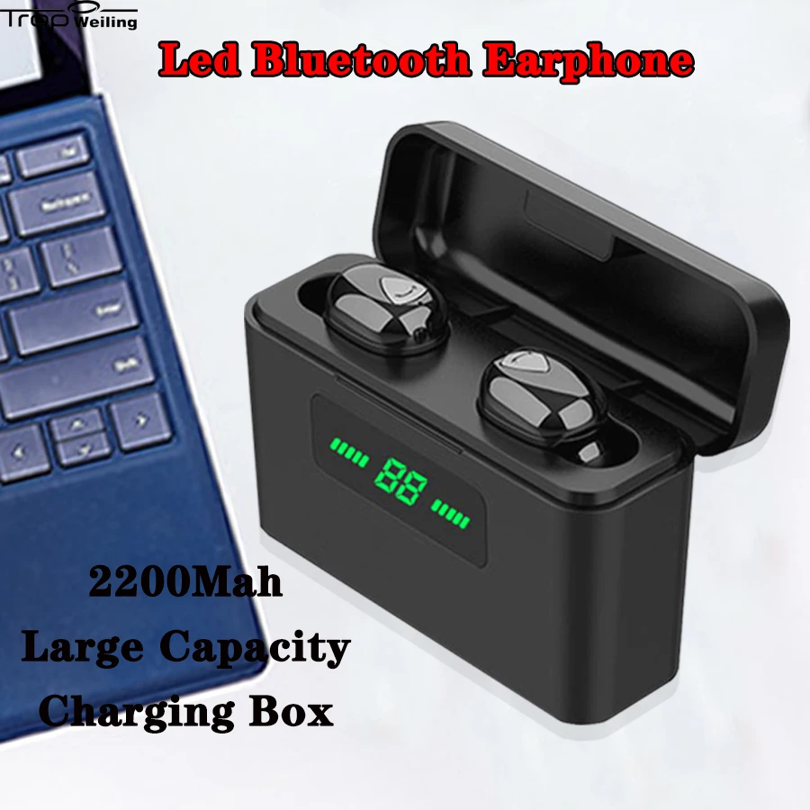 Trop Weiling новинка светодиодный цифровой дисплей Bluetooth наушники для Xiaomi активные