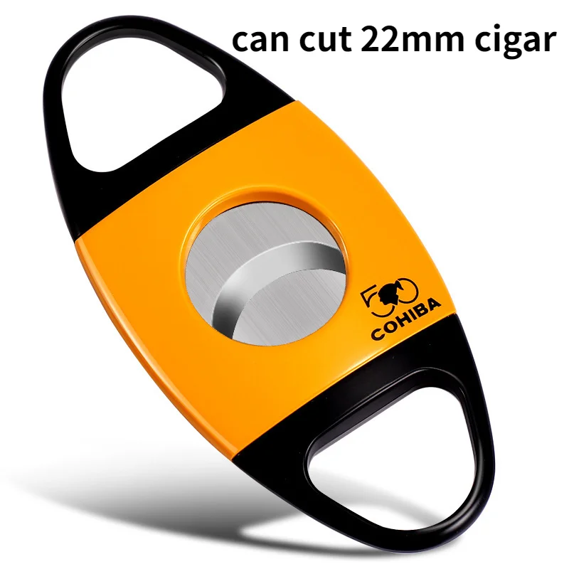 

COHIBA Cigar Gift Set Lighters Windproof 2 Jet Torch Flame Lighter Pocket Cigars Cutters Sharp Blade Portable Cutter Set