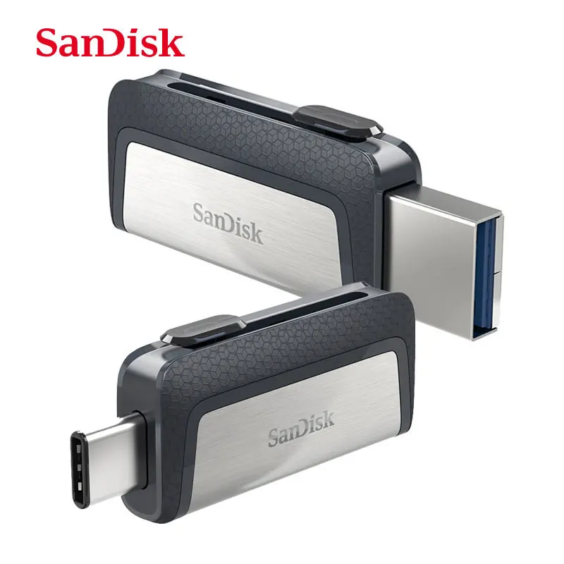 USB флеш накопитель sandisk 16 ГБ 32 64 128 U диск type C USB3.1 карта памяти двойной OTG для