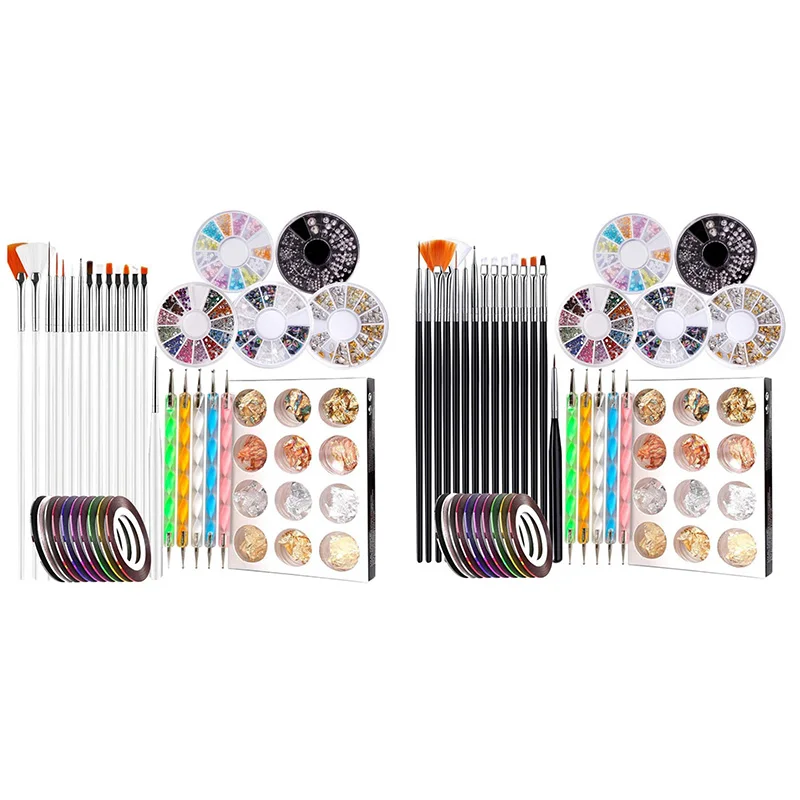 

Tools For Manicure Set Painting Point Drill Pen Tweezers Palette Nail