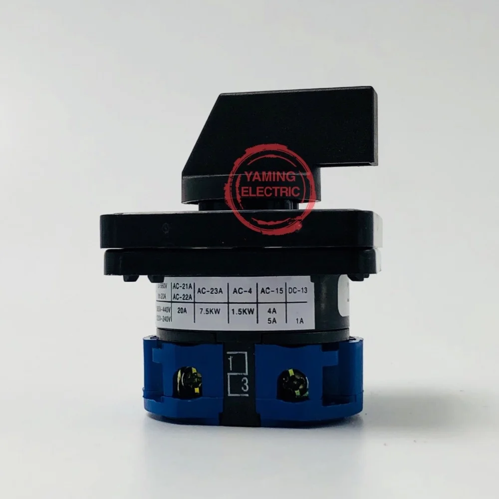 LW26 YMW26 20/1 поворотная ручка переключателя 3 положения ВКЛ ВЫКЛ 690V 20A 2 полюса 4