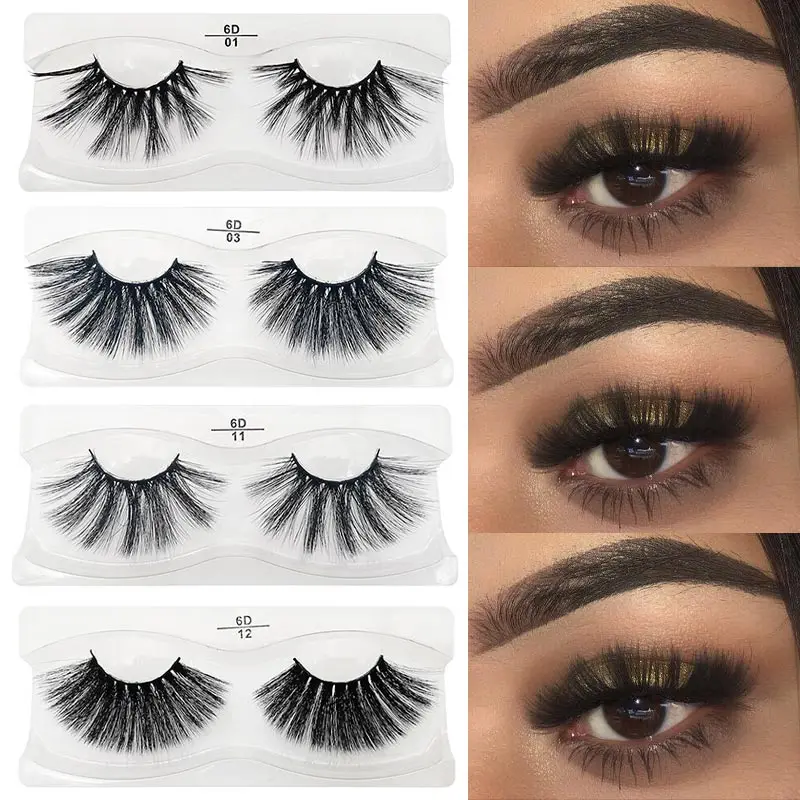 

Wholesale Fluffy Full Strip Mink Lashes Cruelty Free Eyelashes Extension Supplies 25MM False Eyelashes Pestañas Postizas YXC