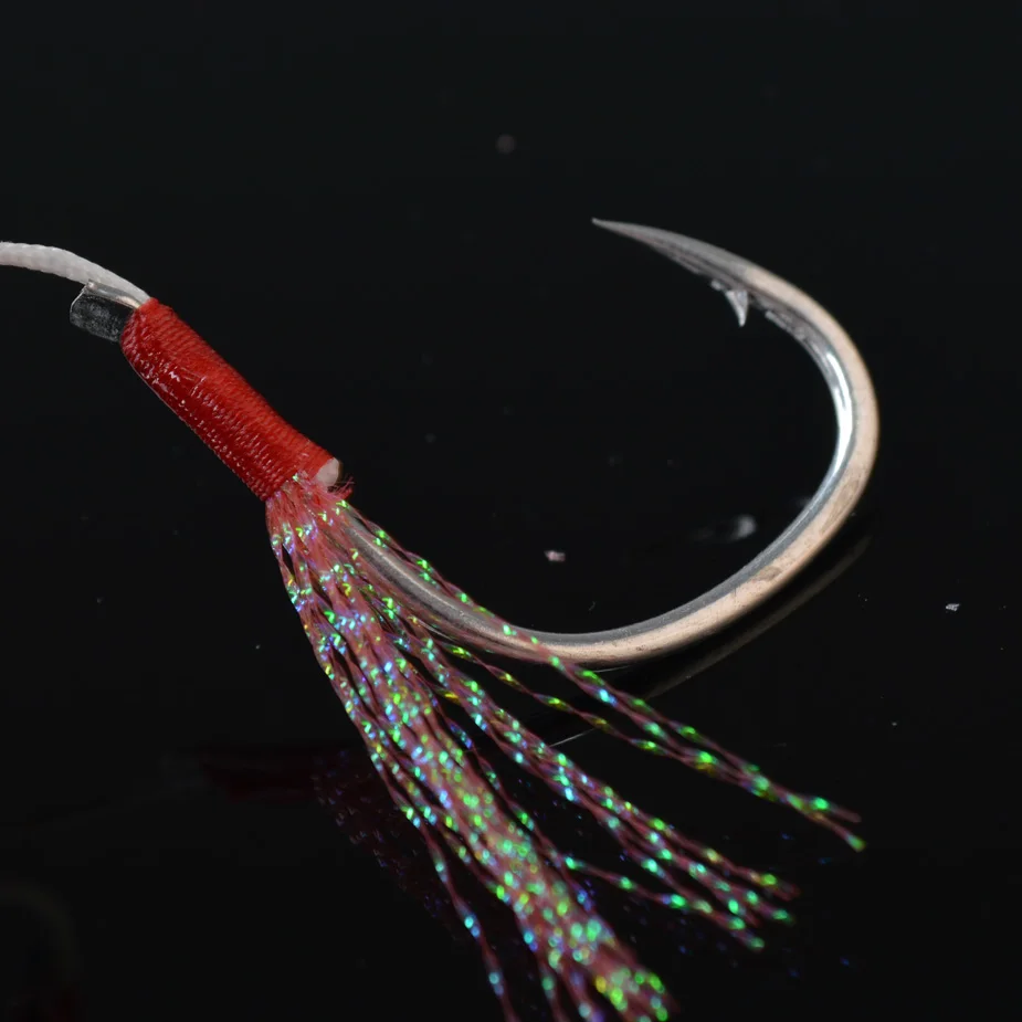 TOMA 2 Упаковка медленное Вибрационный крючок морской 1/0 2/0 3/0 4/0 джиг ассистирующий