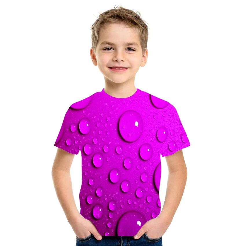 

2021 Boys Girl 3D Printing Milk Silk Premium Fabric Hip Hop Style Size 4T-16T