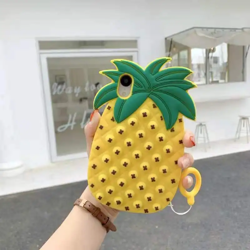 

Top-Inmax For Iphone 11 12 Pro Max 7 8 X XR XS 3D Silicone Phone Case Relive Stress pop Fidget Toys Push Bubble Pinch