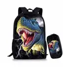 Классные наборы школьных сумок с динозавром Мира Юрского периода, 3d школьные сумки для подростков и мальчиков, школьные сумки для старших детей