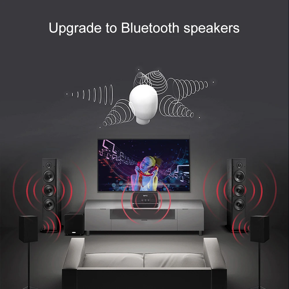 Kebidu 5 0 Bluetooth приемник NFC 3 мм RCA разъем AUX USB интеллектуального воспроизведения