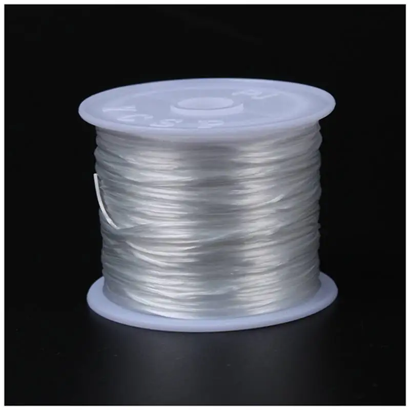 HOT 60m эластичный шнур с кристаллами для изготовления ювелирных изделий белый