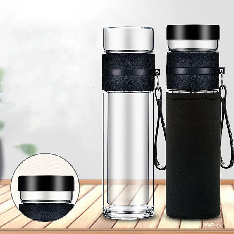 Двойная стеклянная разделительная чайная чашка для мужчин и женщин Мужская