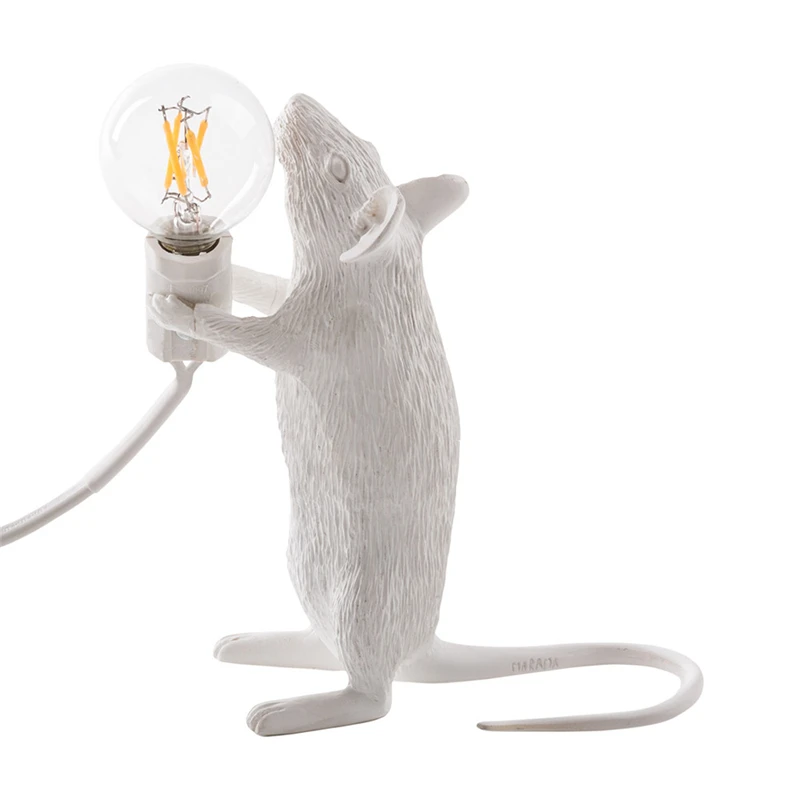 Nordic итальянская Смола Rat настольная лампа Спальня прикроватные Мышь лампа свадебный Декор Настольный светильник Гостиная светильник ing лампы Настольный светильник - Цвет корпуса: A