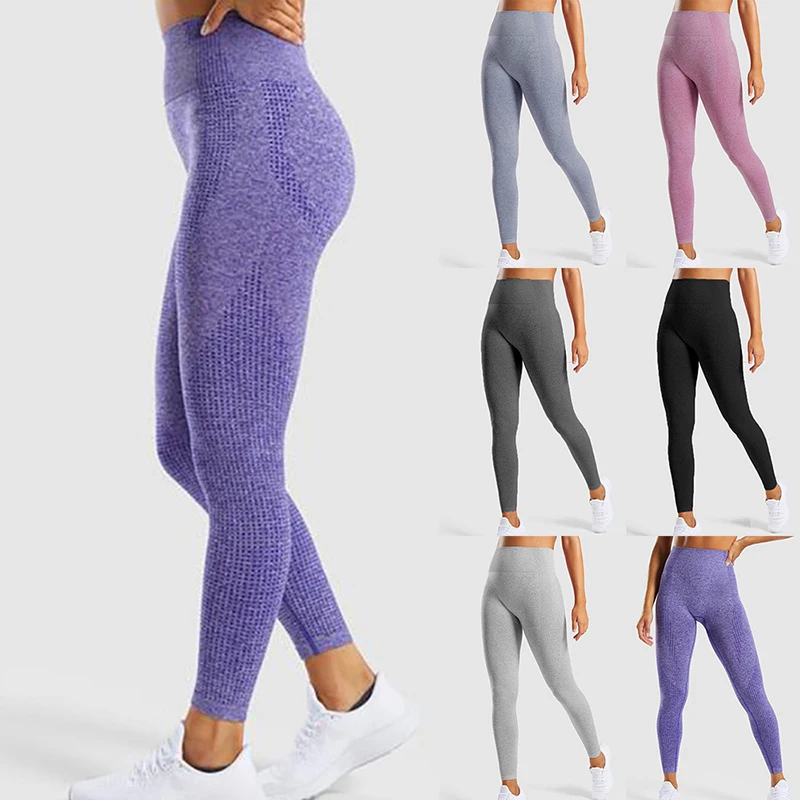 

2021 New Vital Seamless Leggings High Waist Woman Fitness Yoga Pants Sexy Push Up Gym Sport Leggings Slim Stretch Running Tights