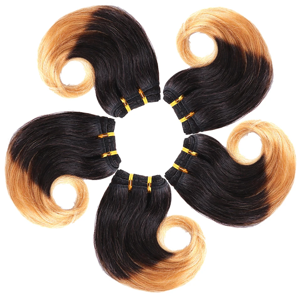 Bodywave пряди Омбре дешевые человеческие волосы цветные бразильские нет Remy два тона