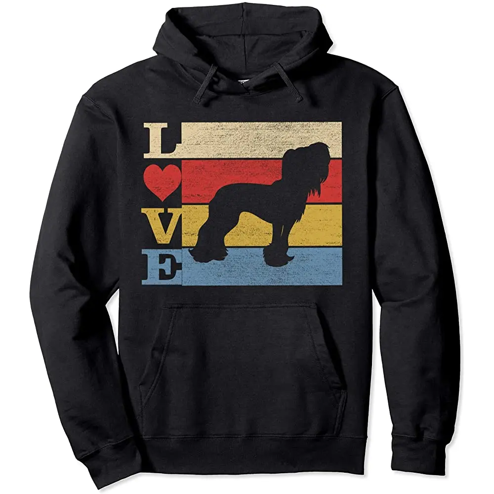 

Dogs 365 Retro Love Chinese Crested Dog Vintage Gift Pullover Hoodie