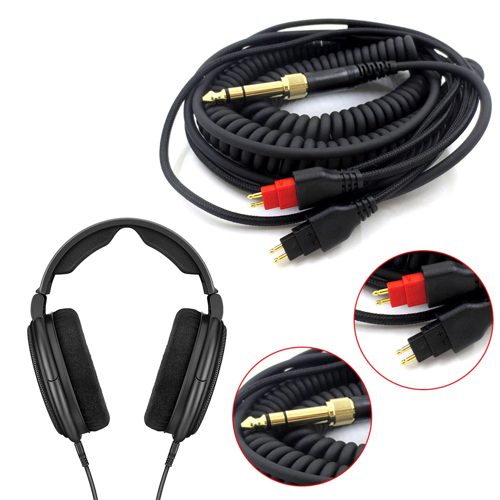 

3.5mm 6.35mm Audio Cable Splitter Adapter Stretchable Jack Splitter Stretchable Audio Cable for Sennheiser HD600 HD580