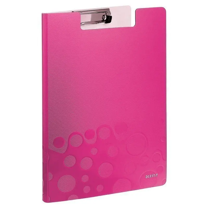 Leitz &quotwow&quot tablet folder with top clamp and lid A4 330x230mm Poly pink 41990023 | Канцтовары для офиса и дома