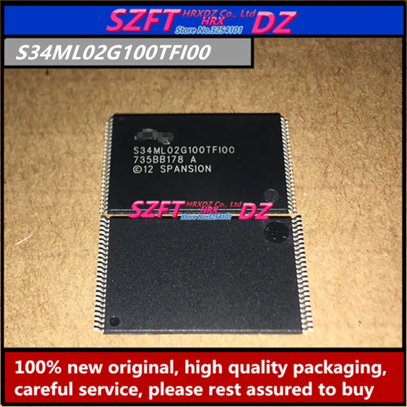 SZFTHRXDZ 100% Новый оригинальный 2 шт. 5 10 S34ML02G100TFI00 S34ML02G100TF TSOP48|Соединители| |