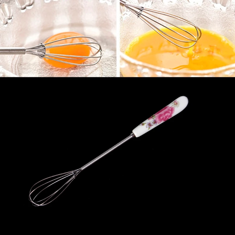 

Whisk Egg Rotary Egg Mixer Beaters Ceramics Handle Balloon Twist Bowl Scraper