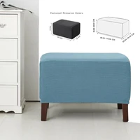 elastic spandex ottoman stool covers home furniture case dust proof footstool pedal footrest cover rectangle sofa slipcovers
