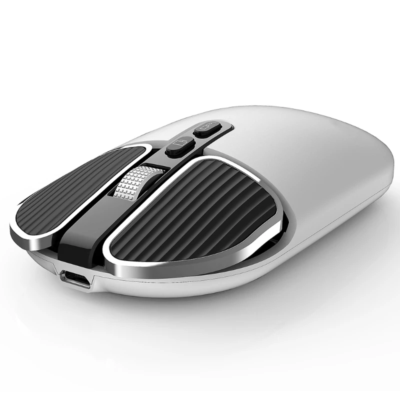 

2.4g M203 Usb Mute Mouse Ergonomics Optical Mouse Metal Roller Mouse Adjustable