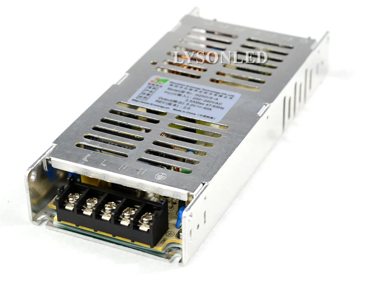G-energy N200V5-A 200 Вт светодиодный программируемый знак дисплей источник питания, 5V40A 200~ 240VAC входное напряжение PSU для P4 P5 P10 светодиодный вывеска