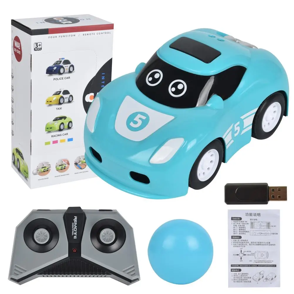 

Boy Rc Car Cartoon Wireless Gesture Sensing Following Track Kids Toys