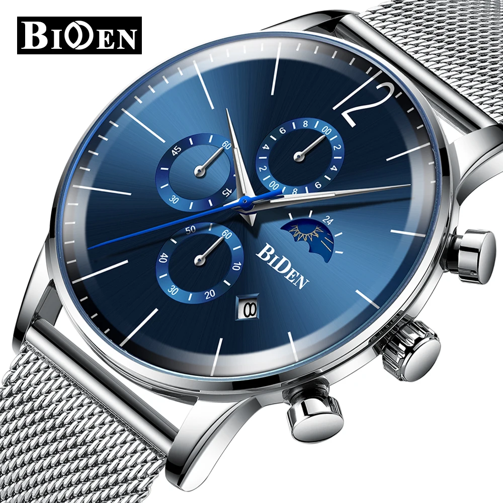 Бренд BIDEN Новое поступление мужские часы водонепроницаемые аналоговые ультра