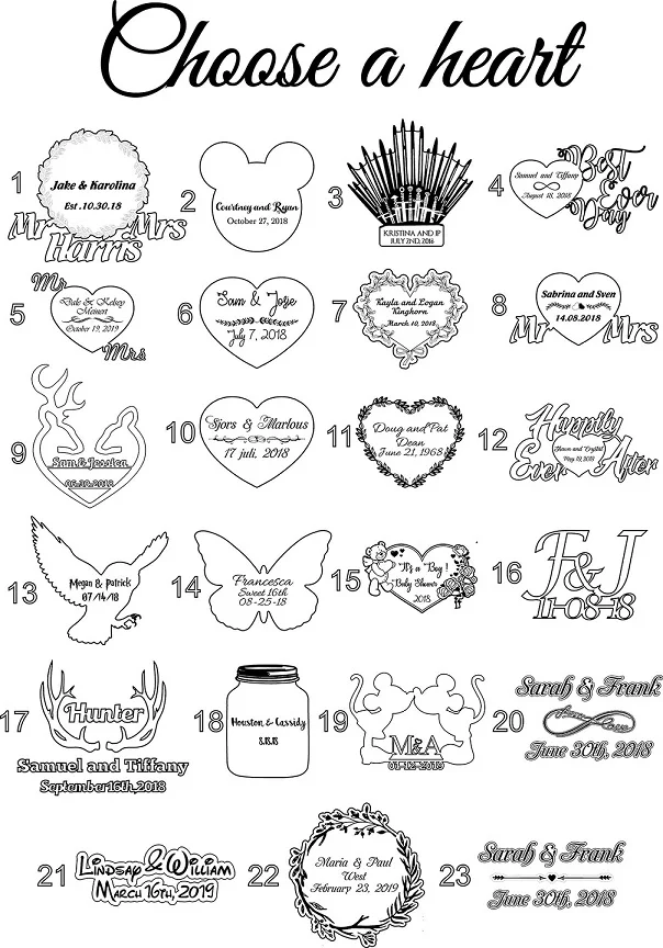 Персонализированные Drop Box Свадебная Гостевая книга выгравированное имя Дата для