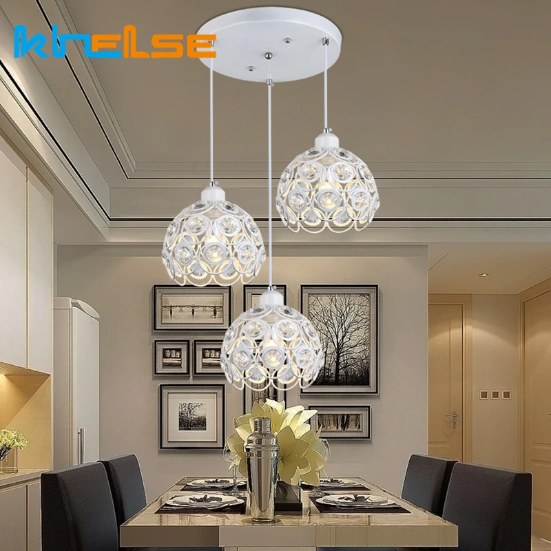 

Nordic E27 Crystal Pendant Light Careved Luxury Lampshade Led Lamp Living room aisle restaurant Home decor Ceiling hanging light