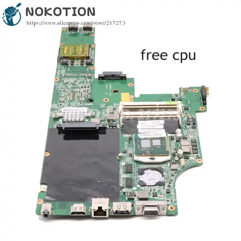 

Материнская плата NOKOTION для ноутбука Lenovo Thinkpad E50 63Y1602 04W4461 DA0GC6MB8H0, материнская плата HM55 PGA989 DDR3, бесплатный ЦП