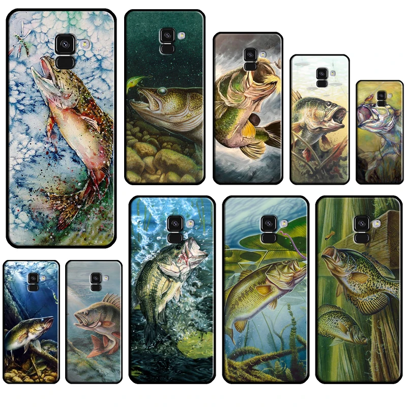 Bass Fishing Rainbow Trout Case For Samsung A6 A8 Plus J4 J6 J8 A7 A9 2018 A3 A5 J1 2016 J3 J5 J7 2017 Phone Cover